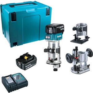 Makita DRT50 18v LXT Cordless Brushless Plunge Router and Trimmer Kit 2 x 5ah Li-ion Battery Charger Case & Accessories Makita DRT50 18v LXT Cordless Brushless Plunge Router and Trimmer Kit 2 x 5ah Li-ion Battery Charger Case & Accessories