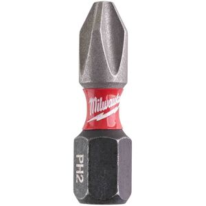 Milwaukee Shockwave Impact Duty Phillips Screwdriver Bits PH2 25mm Pack of 25 Milwaukee Shockwave Impact Duty Phillips Screwdriver Bits PH2 25mm Pack of 25