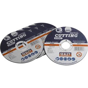 Sealey PTC/115CT5 115mm Flat Cutting Disc - Pack of 5 Sealey PTC/115CT5 115mm Flat Cutting Disc - Pack of 5