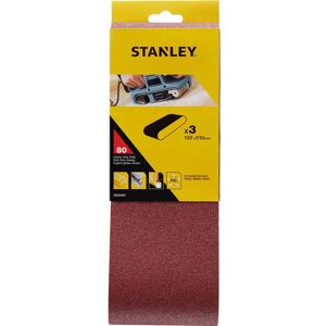 Stanley 100mm x 610mm Sanding Belts 100mm x 610mm 80g Pack of 3 Stanley 100mm x 610mm Sanding Belts 100mm x 610mm 80g Pack of 3
