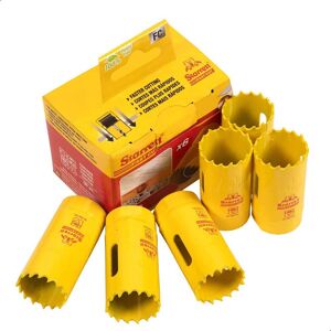 Starrett FCH Fastcut Bi Metal Holesaw Trade Pack 6 25mm Starrett FCH Fastcut Bi Metal Holesaw Trade Pack 6 25mm