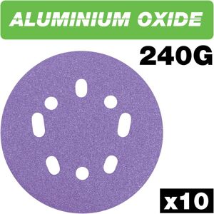 Trend Aluminium Oxide Random Orbital Sanding Disc 125mm 125mm 240g Pack of 10 Trend Aluminium Oxide Random Orbital Sanding Disc 125mm 125mm 240g Pack of 10