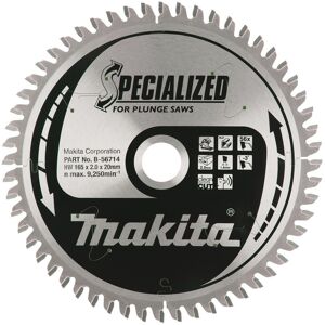Makita SPECIALIZED Plunge Saw Aluminium Cutting Saw Blade 165mm 56T 20mm Makita SPECIALIZED Plunge Saw Aluminium Cutting Saw Blade 165mm 56T 20mm