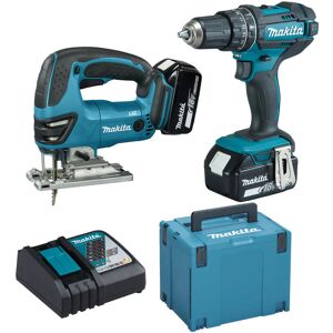 Makita DLX2134TJ 18v LXT Cordless Combi Drill and Jigsaw Kit 2 x 5ah Li-ion Battery Charger Case Makita DLX2134TJ 18v LXT Cordless Combi Drill and Jigsaw Kit 2 x 5ah Li-ion Battery Charger Case