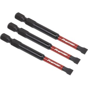 Sealey Impact Power Tool Slotted Screwdriver Bits 5.5mm 75mm Pack of 3 Sealey Impact Power Tool Slotted Screwdriver Bits 5.5mm 75mm Pack of 3