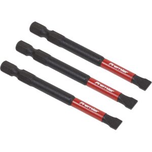 Sealey Impact Power Tool Slotted Screwdriver Bits 6.5mm 75mm Pack of 3 Sealey Impact Power Tool Slotted Screwdriver Bits 6.5mm 75mm Pack of 3
