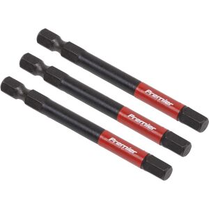 Sealey Impact Power Tool Hexagon Screwdriver Bits Hex 6mm 75mm Pack of 3 Sealey Impact Power Tool Hexagon Screwdriver Bits Hex 6mm 75mm Pack of 3