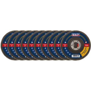 Sealey Aluminium Abrasive Flap Discs Pack of 10 115mm 120g Sealey Aluminium Abrasive Flap Discs Pack of 10 115mm 120g