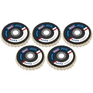 Sealey Polishing Felt Flap Disc 115mm Pack of 5 Sealey Polishing Felt Flap Disc 115mm Pack of 5