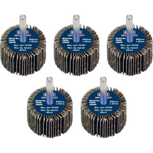 Sealey Flap Wheels Pack Of 5 40mm 30mm 60g Sealey Flap Wheels Pack Of 5 40mm 30mm 60g