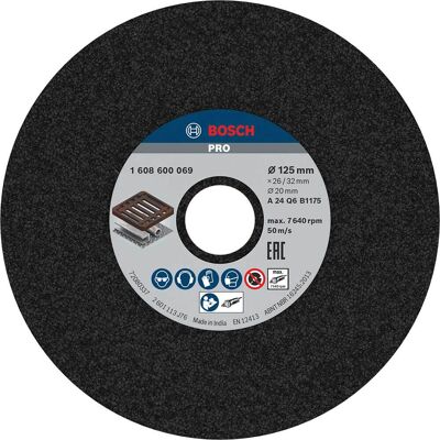 Bosch 1608600069 Metal Grinding Disc - 125mm, 24 Grit - Heavy Duty Bosch 1608600069 Metal Grinding Disc - 125mm, 24 Grit - Heavy Duty