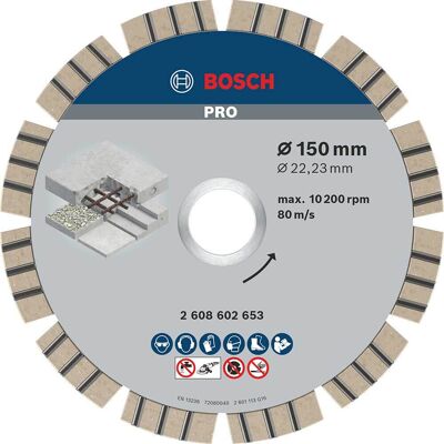 Bosch Diamond Cutting Disc 150mm for Concrete Bosch Diamond Cutting Disc 150mm for Concrete