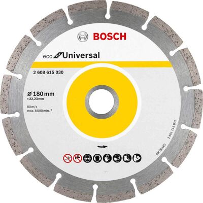 Bosch Professional Bosch ECO Universal Segmented Diamond Cutting Disc Pack of 10 180mm 2.2mm 22mm Bosch Professional Bosch ECO Universal Segmented Diamond Cutting Disc Pack of 10 180mm 2.2mm 22mm