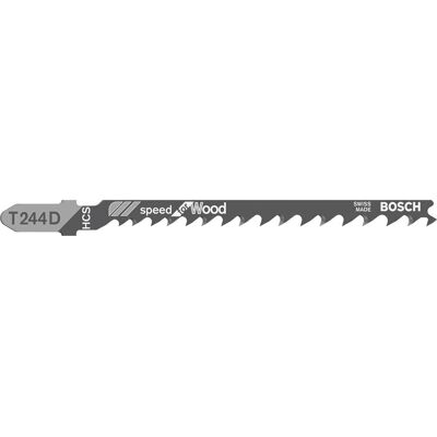 Bosch T 244 D High Carbon Steel Jigsaw Blade - Curved Cut 5-50mm Bosch T 244 D High Carbon Steel Jigsaw Blade - Curved Cut 5-50mm