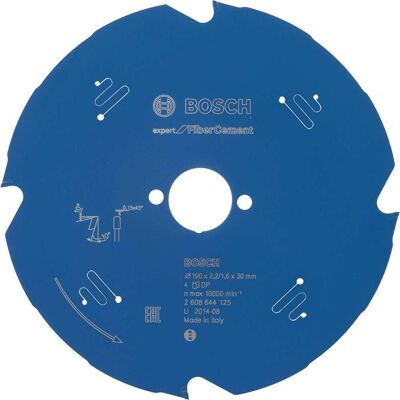 Bosch Professional Bosch EXPERT Fiber Cement Cutting Saw Blade 190mm 4T 30mm Bosch Professional Bosch EXPERT Fiber Cement Cutting Saw Blade 190mm 4T 30mm