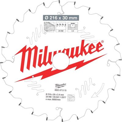 Milwaukee Circular Saw Blade 216x30x2.4mm - Wood Cutting Milwaukee Circular Saw Blade 216x30x2.4mm - Wood Cutting