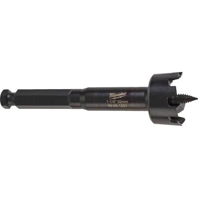 Milwaukee 32mm Self-Feed Drill Bit - Wood, Hex Shank Milwaukee 32mm Self-Feed Drill Bit - Wood, Hex Shank