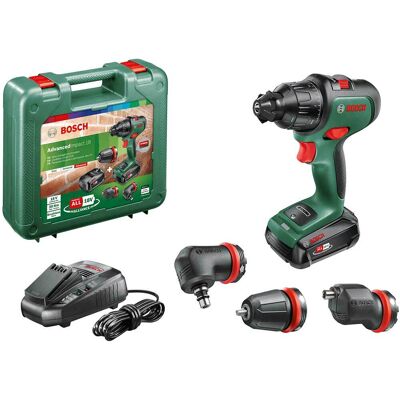 Bosch Home and Garden Bosch ADVANCEDIMPACT P4A 18v Cordless Combi Drill and Attachments 1 x 2.5ah Li-ion Battery Charger Case Bosch Home and Garden Bosch ADVANCEDIMPACT P4A 18v Cordless Combi Drill and Attachments 1 x 2.5ah Li-ion Battery Charger Case