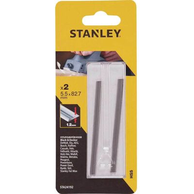 Stanley HSS Planer Blades 82.7mm Pack of 2 Stanley HSS Planer Blades 82.7mm Pack of 2