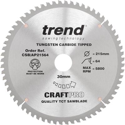 Trend CSB/AP21564 Craft Pro Worktop - Blade for Mitre Circular Saw Trend CSB/AP21564 Craft Pro Worktop - Blade for Mitre Circular Saw