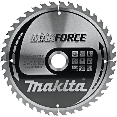 Makita MAKFORCE Wood Cutting Saw Blade 235mm 40T 30mm Makita MAKFORCE Wood Cutting Saw Blade 235mm 40T 30mm