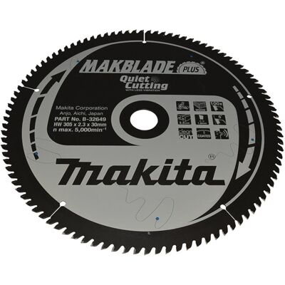 Makita MAKBLADE PLUS Circular Mitre Saw Blade for Wood 305mm 100T 30mm Makita MAKBLADE PLUS Circular Mitre Saw Blade for Wood 305mm 100T 30mm