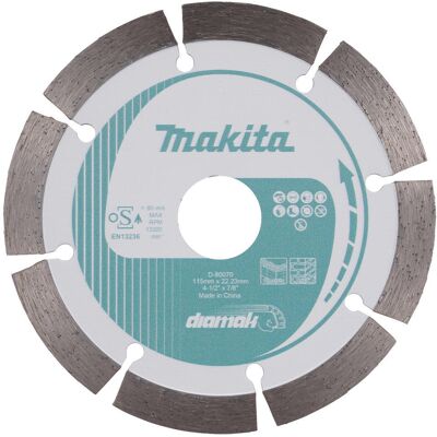 Makita DIAMAK Segmented Diamond Cutting Disc 115mm 1.8mm 22mm Makita DIAMAK Segmented Diamond Cutting Disc 115mm 1.8mm 22mm