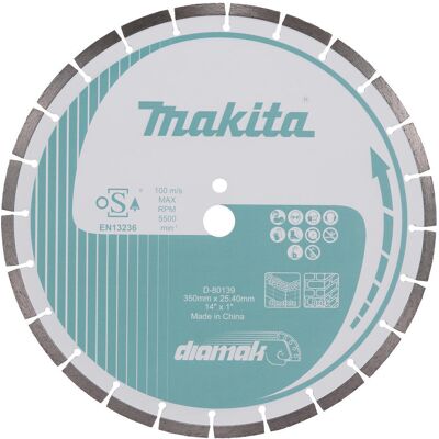 Makita DIAMAK Segmented Diamond Cutting Disc 350mm 3.2mm 25.4mm Makita DIAMAK Segmented Diamond Cutting Disc 350mm 3.2mm 25.4mm