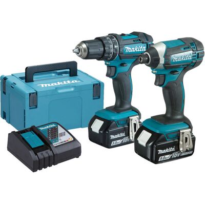 Makita DLX2131 18v LXT Cordless Combi Drill and Impact Driver Kit 2 x 5ah Li-ion Battery Charger Case Makita DLX2131 18v LXT Cordless Combi Drill and Impact Driver Kit 2 x 5ah Li-ion Battery Charger Case