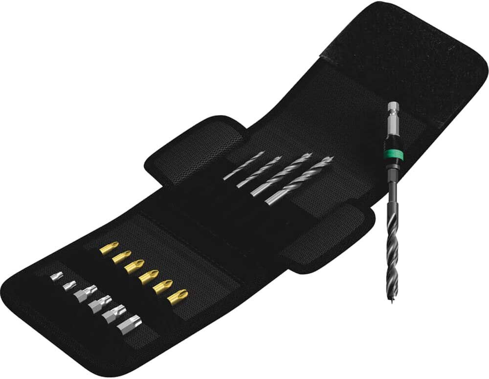 Wera 18 Piece 1/4" Hex Shank Wood Drill and Screwdriver Bit Set