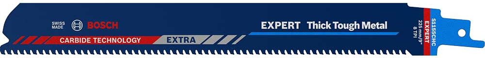 Bosch Professional Bosch Expert S1155CHC Thick Tough Metal Cutting Reciprocating Sabre Saw Blades 225mm Pack of 1