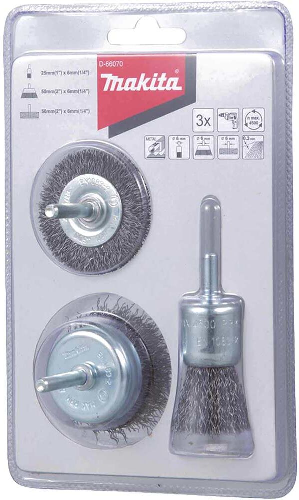 Makita 3 Piece Wire Brush Set