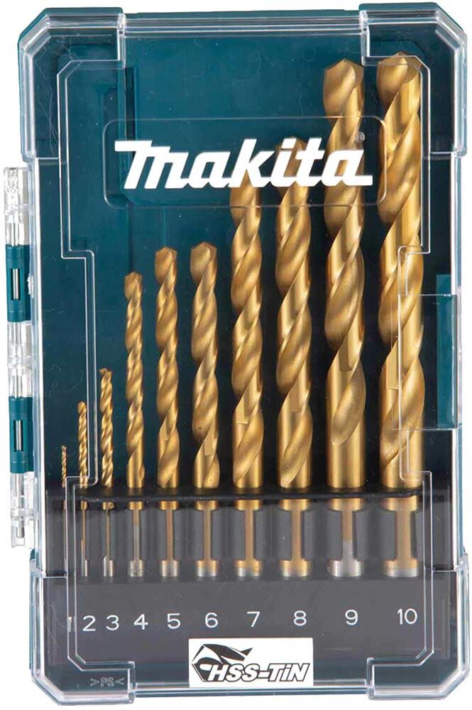 Makita 10 Piece HSS TiN Drill Bit Set