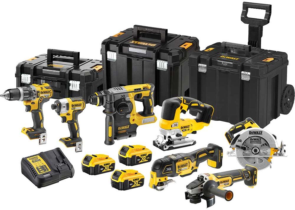 DeWalt DCK755P3T XR Brushless 7 Piece Power Tool Kit 3 x 5ah Li-ion Battery Charger Case