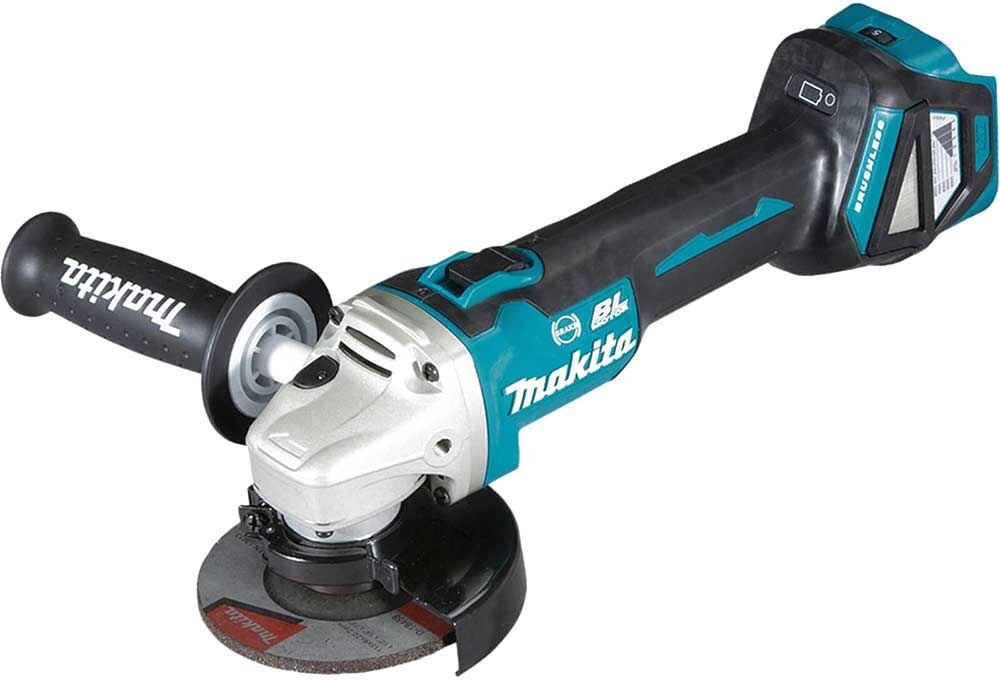 Makita DGA463 18v LXT Cordless Brushless Slide Switch Angle Grinder 115mm No Batteries No Battery Charger No Case