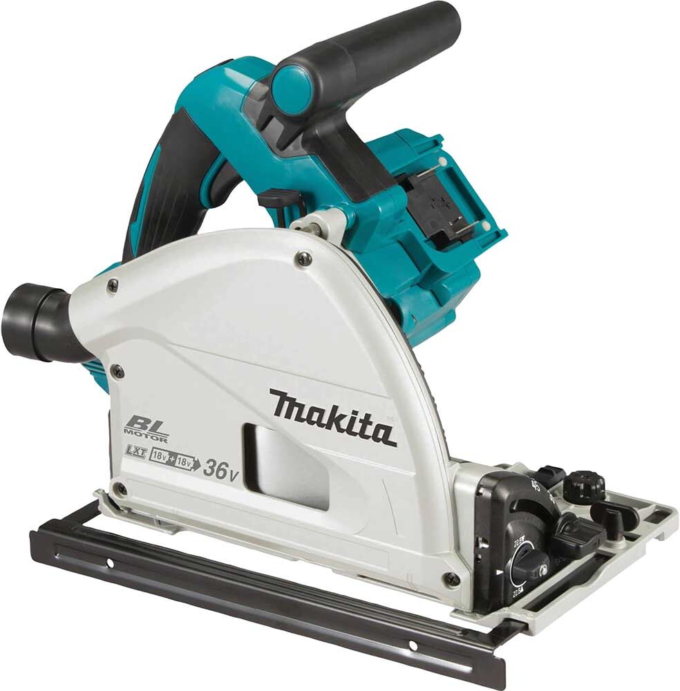 Makita DSP600 Twin 18v LXT Cordless Brushless Plunge Saw 165mm No Batteries No Battery Charger Case