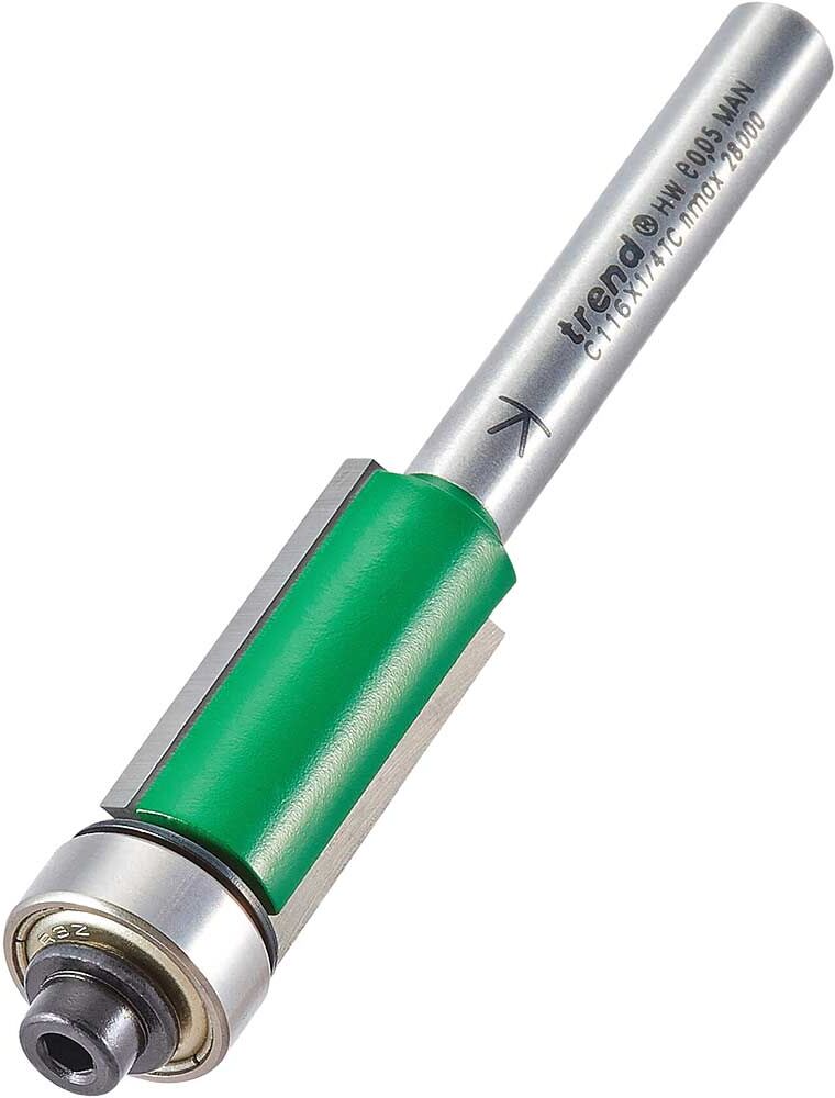 Trend CRAFTPRO Bearing Guided Trimmer Router Cutter 12.7mm 25.4mm 1/4"