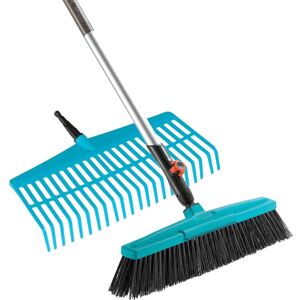 Gardena COMBISYSTEM Lawn Rake and Road Broom Set Gardena COMBISYSTEM Lawn Rake and Road Broom Set
