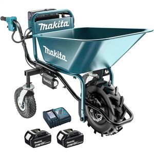 Makita DCU180 18v LXT Cordless Brushless Wheelbarrow and Bucket Frame 2 x 5ah Li-ion Battery Charger Makita DCU180 18v LXT Cordless Brushless Wheelbarrow and Bucket Frame 2 x 5ah Li-ion Battery Charger