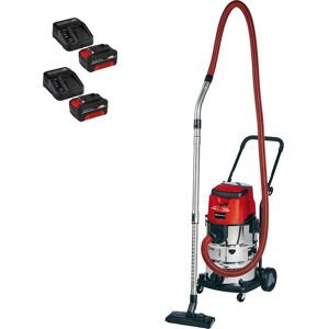 Einhell TE-VC 36/30 Li S 36v Cordless Stainless Steel Wet and Dry Vacuum Cleaner 30L 2 x 4ah Li-ion Twin or Dual Battery Charger Einhell TE-VC 36/30 Li S 36v Cordless Stainless Steel Wet and Dry Vacuum Cleaner 30L 2 x 4ah Li-ion Twin or Dual Battery Charger