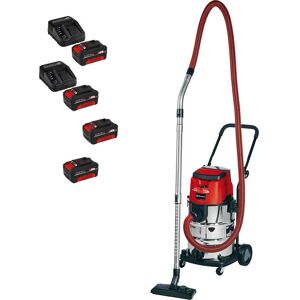 Einhell TE-VC 36/30 Li S 36v Cordless Stainless Steel Wet and Dry Vacuum Cleaner 30L 4 x 4ah Li-ion Twin or Dual Battery Charger Einhell TE-VC 36/30 Li S 36v Cordless Stainless Steel Wet and Dry Vacuum Cleaner 30L 4 x 4ah Li-ion Twin or Dual Battery Charger