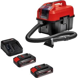 Einhell TE-VC 18/10 Li 18v Cordless Mini Wet and Dry Vacuum Cleaner 10L 2 x 2.5ah Li-ion Battery Charger No Case Einhell TE-VC 18/10 Li 18v Cordless Mini Wet and Dry Vacuum Cleaner 10L 2 x 2.5ah Li-ion Battery Charger No Case