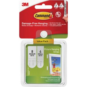 Command 12 Piece Small and Medium Picture Hanging Adhesive Strip Set