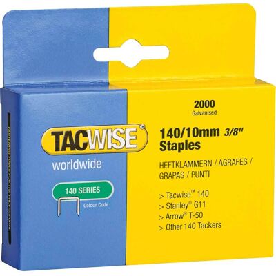 Tacwise T50 G Heavy-Duty Staples - 10mm - Pack of 2000 Tacwise T50 G Heavy-Duty Staples - 10mm - Pack of 2000