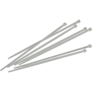 Faithfull Cable Ties White Pack of 100 300mm 4.8mm