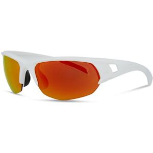 Madison Mission II Sunglasses - Matt White Frame / Fire Mirror Lens