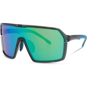 Madison Crypto Sunglasses - Crystal Gloss Smoke Frame / Green Mirror Lens