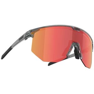 Bliz Hero Sunglasses - Transparent Dark Frame / Brown with Red Multi Lens