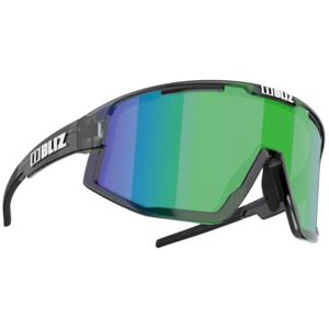 Bliz Fusion Sunglasses - Crystal Black Frame / Brown with Green Multi Lens