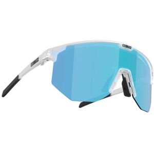 Bliz Hero Sunglasses - White/Crystal Frame / Brown with Blue Multi Lens